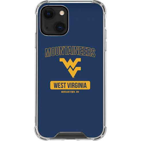 West Virginia University Mountaineers Logo iPhone 14 Plus Clear Case