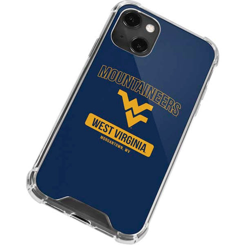 West Virginia University Mountaineers Logo iPhone 14 Plus Clear Case