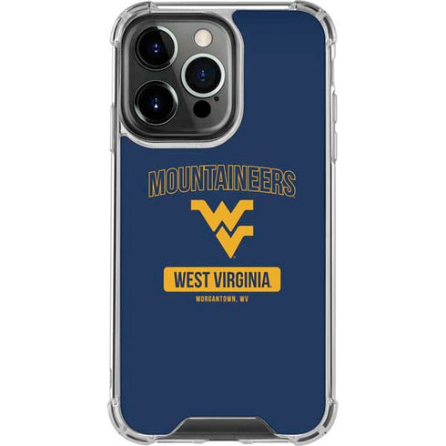 West Virginia University Mountaineers Logo iPhone 14 Pro Clear Case