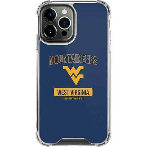 West Virginia University Mountaineers Logo iPhone 14 Pro Max Clear Case
