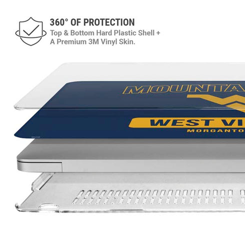 West Virginia University Mountaineers Logo MacBook Air 15in (2023-2025) Case plus Skin