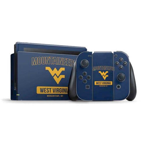 West Virginia University Mountaineers Logo Nintendo Switch Bundle Skin