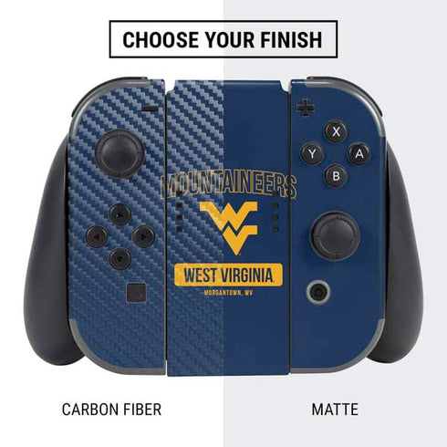 West Virginia University Mountaineers Logo Nintendo Switch Bundle Skin