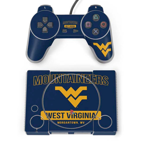 West Virginia University Mountaineers Logo PlayStation Classic Bundle Skin