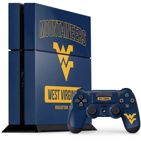West Virginia University Mountaineers Logo PS4 Console and Controller Bundle Skin