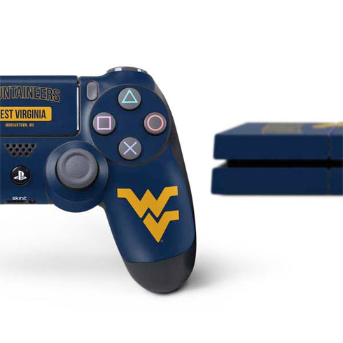 West Virginia University Mountaineers Logo PS4 Console and Controller Bundle Skin