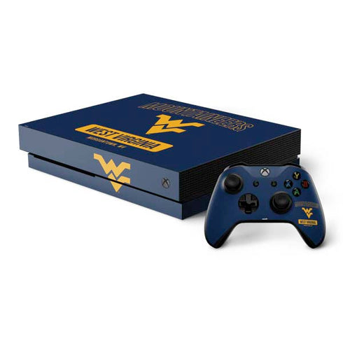 West Virginia University Mountaineers Logo Xbox One X Bundle Skin