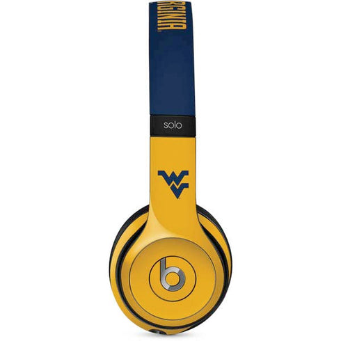 West Virginia University WV Yello split Beats Solo 2 Wired Skin