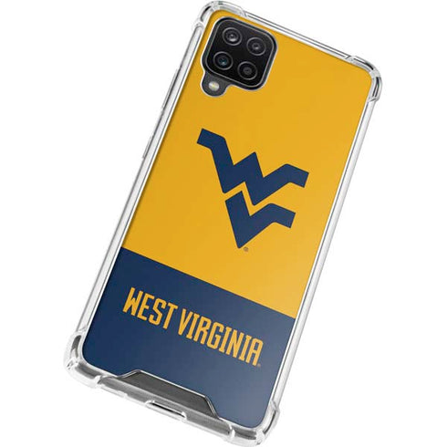West Virginia University WV Yello split Galaxy A12 Clear Case