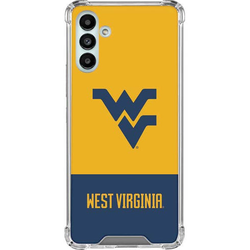 West Virginia University WV Yello split Galaxy A13 5G Clear Case