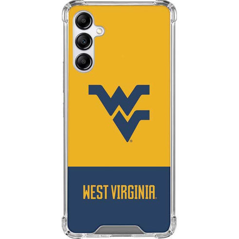 West Virginia University WV Yello split Galaxy A14 5G Clear Case