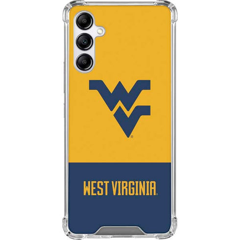 West Virginia University WV Yello split Galaxy A15 5G Clear Case