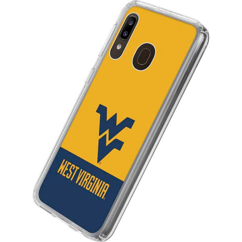 West Virginia University WV Yello split Galaxy A20 Clear Case