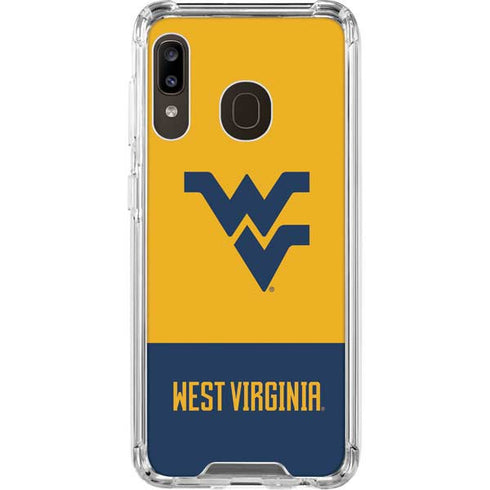 West Virginia University WV Yello split Galaxy A30 Clear Case