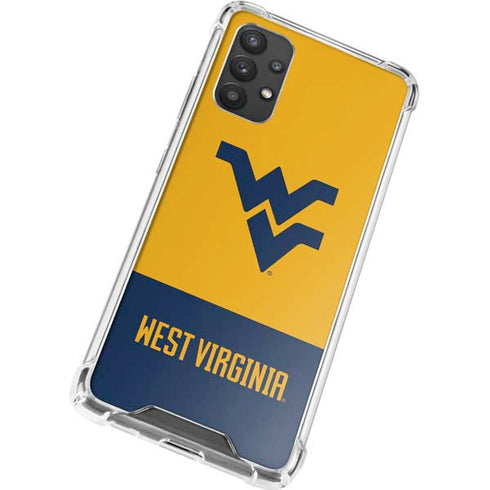 West Virginia University WV Yello split Galaxy A32 5G Clear Case