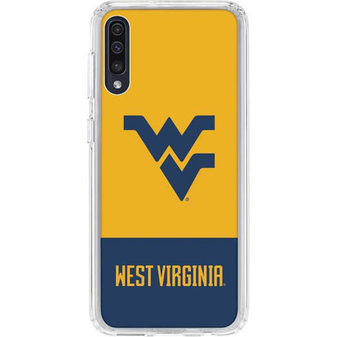 West Virginia University WV Yello split Galaxy A50 Clear Case