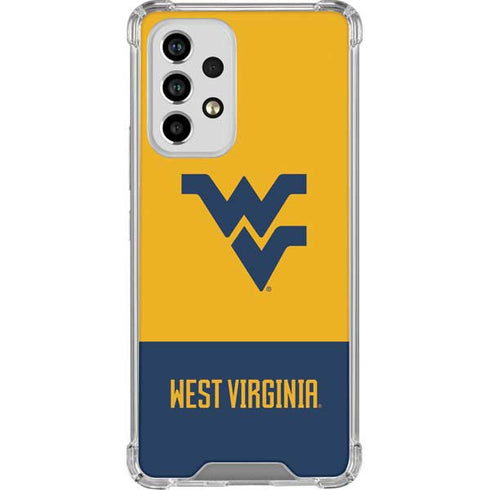 West Virginia University WV Yello split Galaxy A53 5G Clear Case
