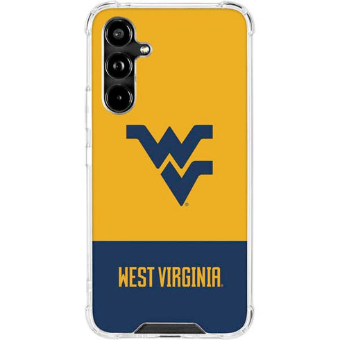 West Virginia University WV Yello split Galaxy A54 5G Clear Case