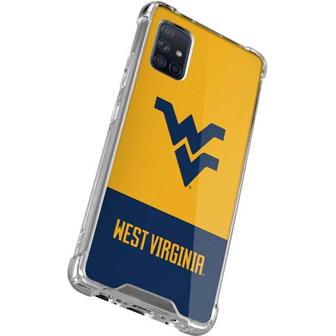 West Virginia University WV Yello split Galaxy A71 5G Clear Case