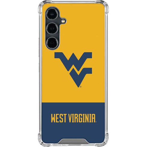 West Virginia University WV Yello split Galaxy S23 FE Clear Case