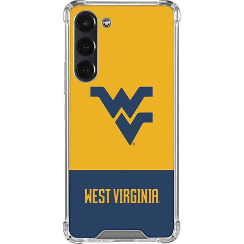 West Virginia University WV Yello split Galaxy S23 Plus Clear Case