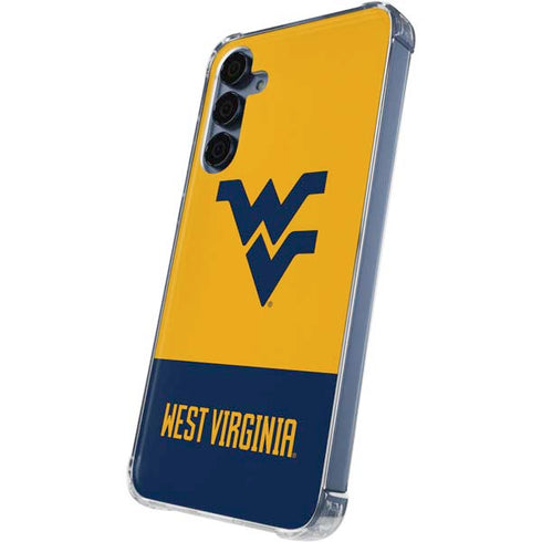 West Virginia University WV Yello split Galaxy S24 Clear Case