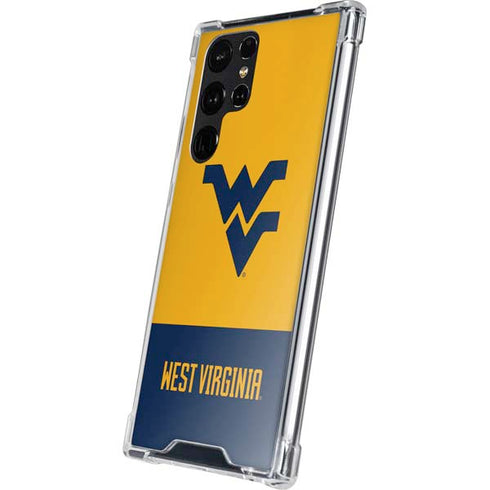 West Virginia University WV Yello split Galaxy S24 Ultra Clear Case