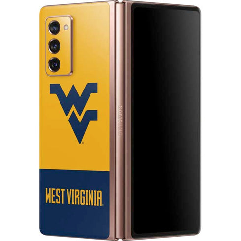 West Virginia University WV Yello split Galaxy Z Fold2 5G Skin