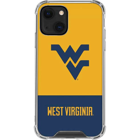 West Virginia University WV Yello split iPhone 14 Clear Case