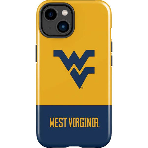 West Virginia University WV Yello split iPhone 15 Plus Impact Case