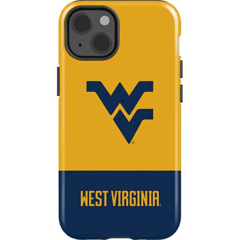 West Virginia University WV Yello split iPhone 15 Impact Case