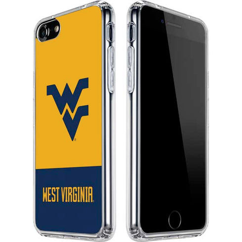 West Virginia University WV Yello split iPhone SE (2nd & 3rd Gen) Clear Case