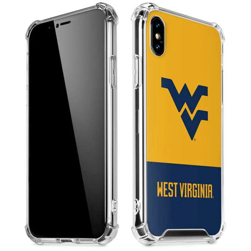 West Virginia University WV Yello split iPhone XS Max Clear Case