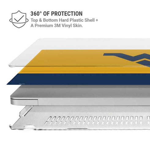 West Virginia University WV Yello split MacBook Air 15in (2023-2025) Case plus Skin