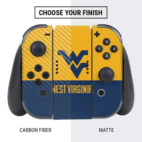 West Virginia University WV Yello split Nintendo Switch Bundle Skin