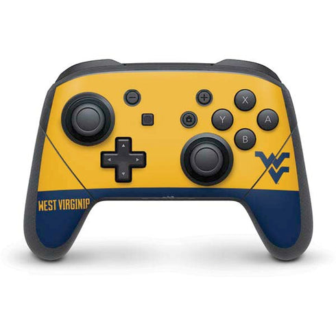 West Virginia University WV Yello split Nintendo Switch Pro Controller Skin