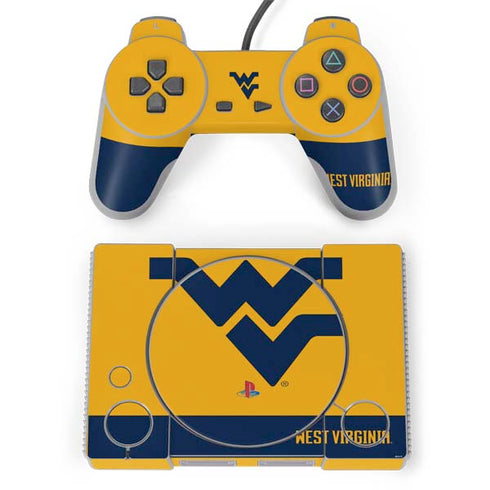 West Virginia University WV Yello split PlayStation Classic Bundle Skin