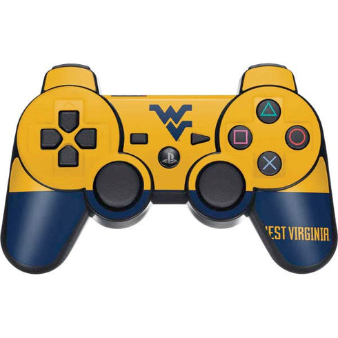 West Virginia University WV Yello split PS3 Dual Shock wireless controller Skin