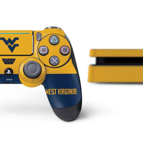 West Virginia University WV Yello split PS4 Slim Bundle Skin