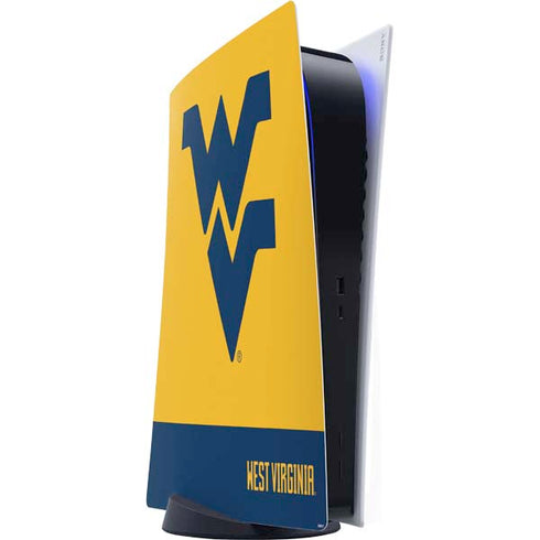 West Virginia University WV Yello split PS5 Digital Edition Console Skin