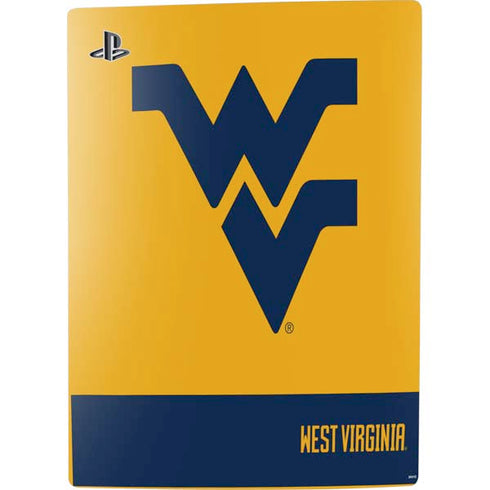West Virginia University WV Yello split PS5 Digital Edition Console Skin
