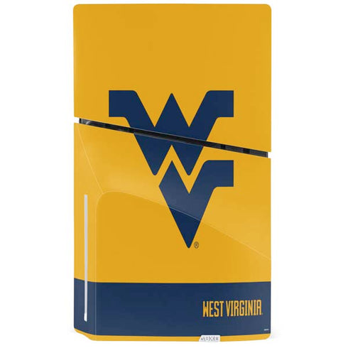 West Virginia University WV Yello split PS5 Slim Disk Bundle Skin