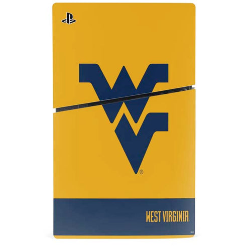 West Virginia University WV Yello split PS5 Slim Disk Console Skin
