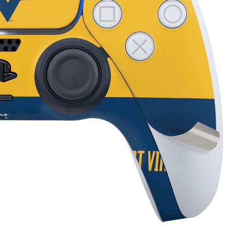 West Virginia University WV Yello split PS5 Slim Digital Edition Bundle Skin