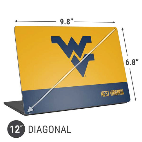 West Virginia University WV Yello split Universal Laptop 12in (9.8 x 6.8in) Skin