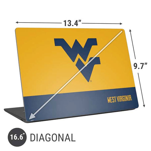 West Virginia University WV Yello split Universal Laptop 16.6in (13.4 x 9.7in) Skin