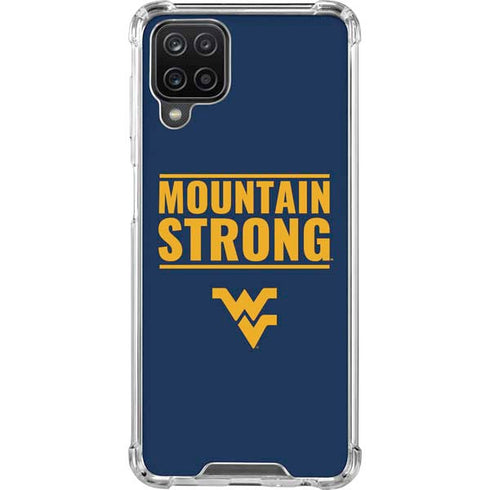 West Virginia University Yellow Galaxy A12 Clear Case