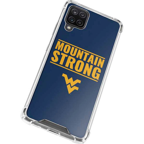 West Virginia University Yellow Galaxy A12 Clear Case