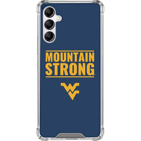 West Virginia University Yellow Galaxy A14 5G Clear Case