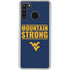 West Virginia University Yellow Galaxy A21 Clear Case